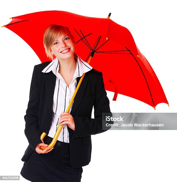 Photo libre de droit de Femme Daffaires Avec Parapluie banque d'images et plus d'images libres de droit de 25-29 ans - 25-29 ans, A la mode, Adulte