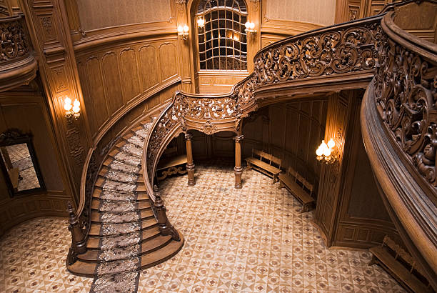 casino escaliers - entrance hall mansion indoors inside of photos et images de collection