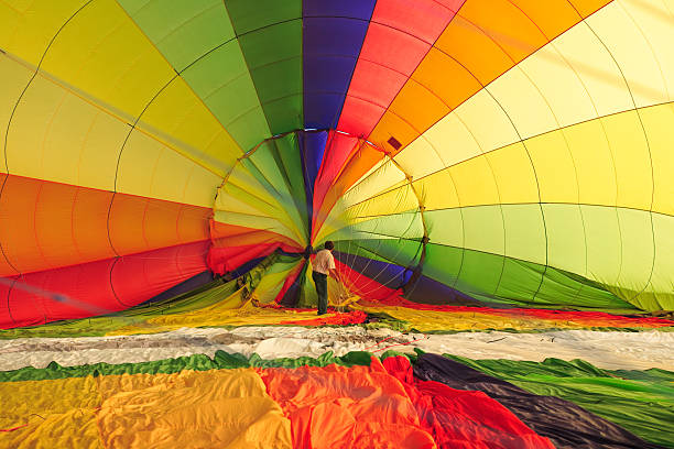 istock colorful inside view of hot air balloon 144725743