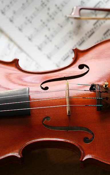 istock violin with sheet of music 144725944