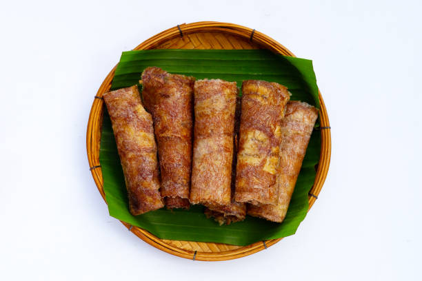 istock Sun dried banana roll snacks 1447260545