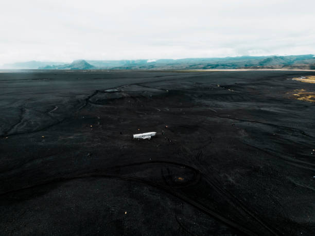 Plane crashed on the Solheimasandur black beach