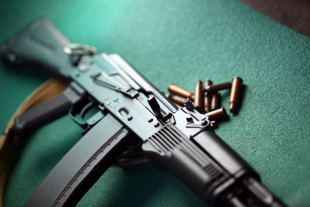 istock Kalashnikov machine gun children's toy dummy weapon 1447267714