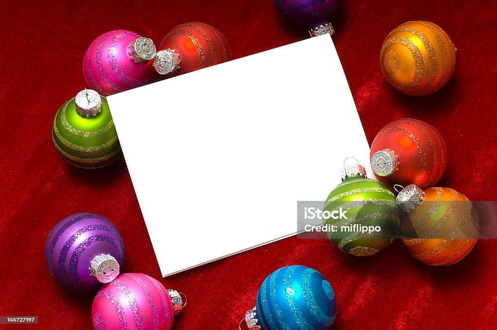 Christmas ball Uwaga karty - Zbiór zdjęć royalty-free (Bez ludzi)