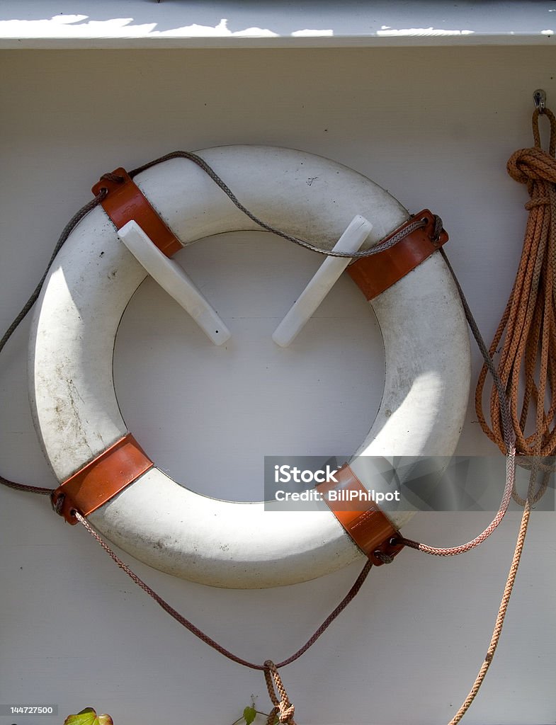 Alphabet Series Letter O A found letter as a harbour-side life belt.  Alphabet Stock Photo