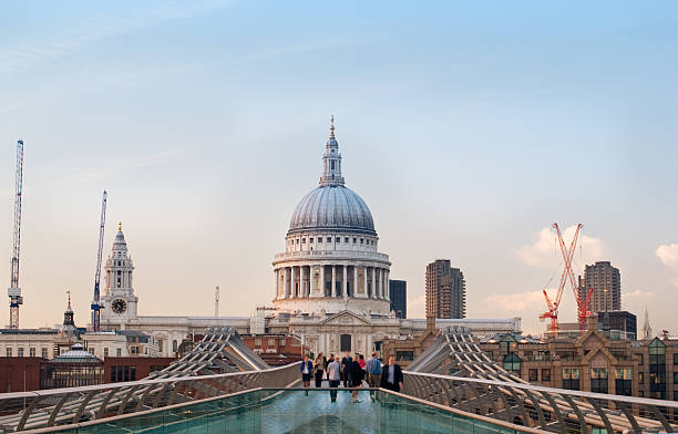 istock Millennium Bridge and St Paul cathedral 144727546