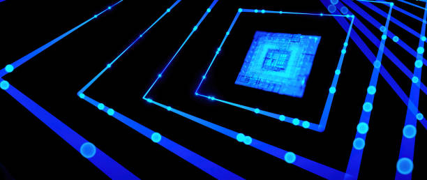 istock 3D rendering of cyberpunk AI. Circuit board. Technology background. Central Computer Processors CPU and GPU concept. Motherboard digital chip. Tech science background. 1447276622