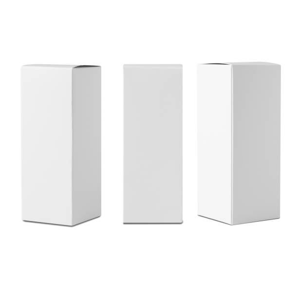 istock Set of White box mockup isolated on white background with clipping path 1447287174
