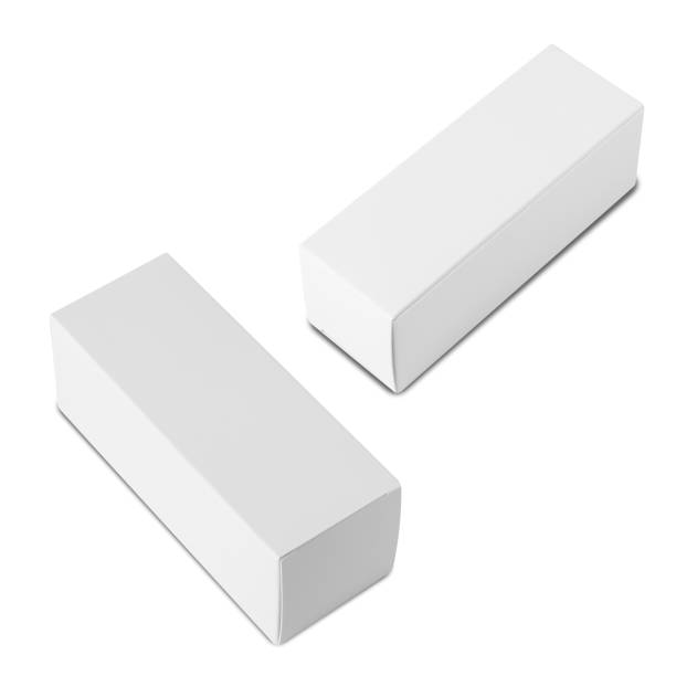 istock Set of White box mockup isolated on white background with clipping path 1447287190