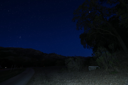 Nightime at the Sunol Regional wilderness locate near Fremont California USA