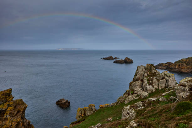 istock Coastline at Pointe De Beuzec, GR34, View from the pedestrian path from Beuzec to the Pointe du Raz 1447295075