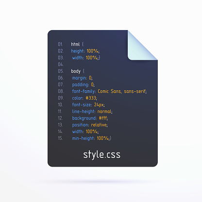 Ilustración de Css Icono Vectorial Plano Hoja De Estilo En Cascada ...