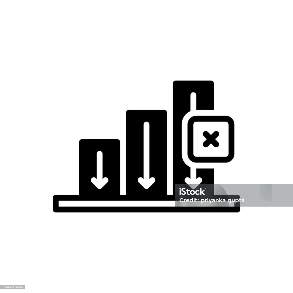 Decline Decrease Stock Illustration - Download Image Now - Arrow Symbol ...