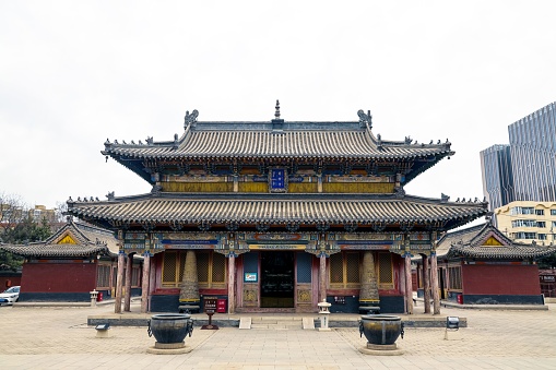 The Buddhist temple of Hohhot, Five Pagoda temple in Inner Mongolia, Hohhot, China