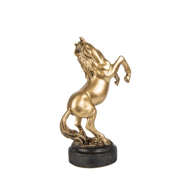 istock Golden horse sculpture on a white background - decoration for an interior 1447307777
