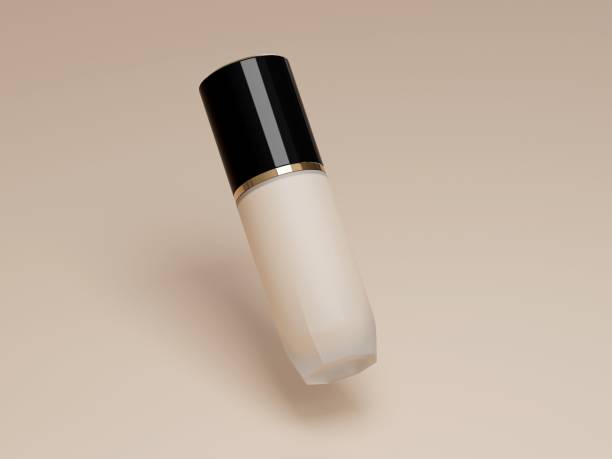 istock 3D rendering of a makeup foundation bottle on a beige background 1447308407