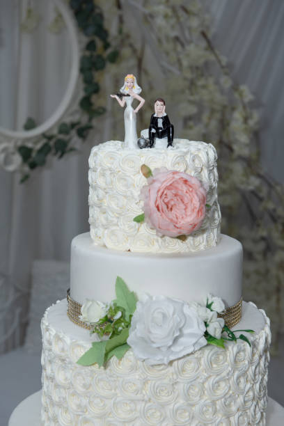 istock wedding cake decorated with flowers 1447310585