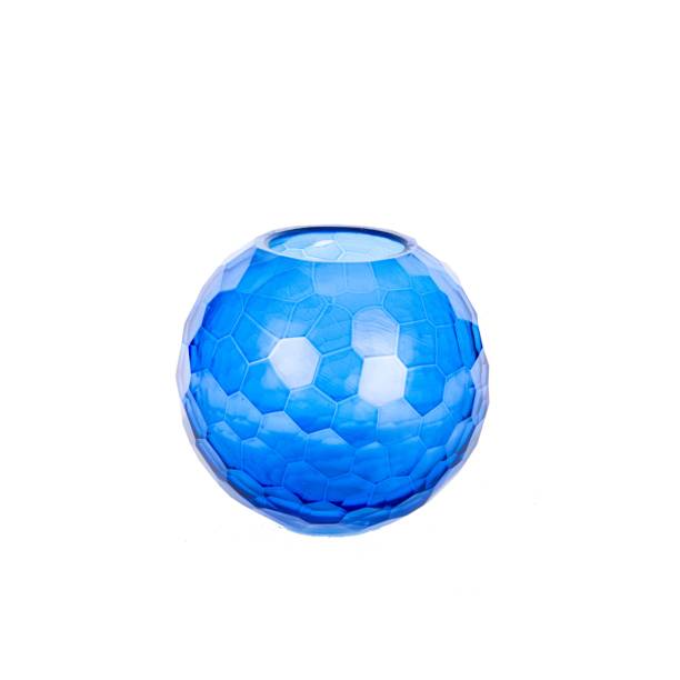 istock Blue bowl style vase isolated on a white background 1447310638
