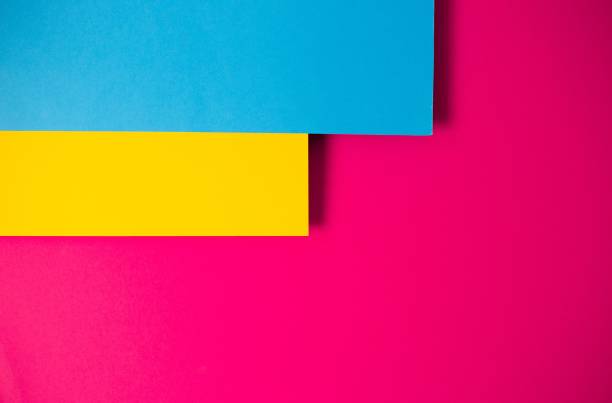 istock Colorful bright abstract paper background - geometric shapes 1447315202