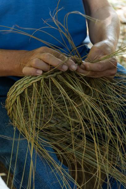 istock man weaving baskets made of minbre 1447317299