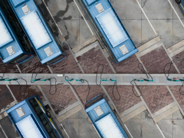 Electric bus charging station