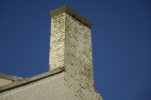 The chimney of an old building in Zandvoort, North Holland, Netherlands