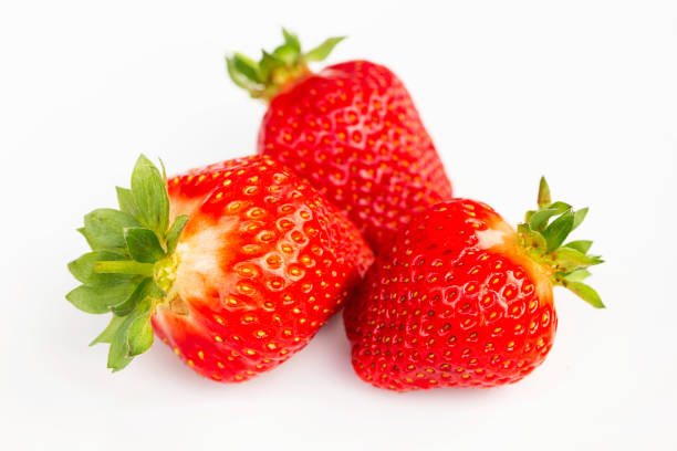 istock strawberry isolated on white background. fresh ripe strawberry fruit isolated on background 1447325258
