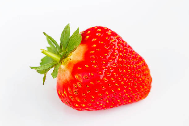 strawberry isolated on white background. fresh ripe strawberry fruit on white background