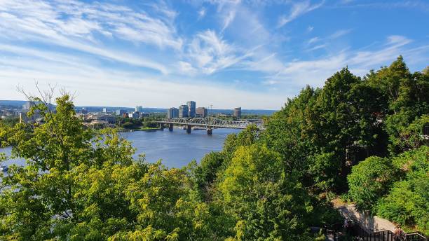 istock Alexandra Bridge over a canal surrounded by buildings in Canada 1447326710