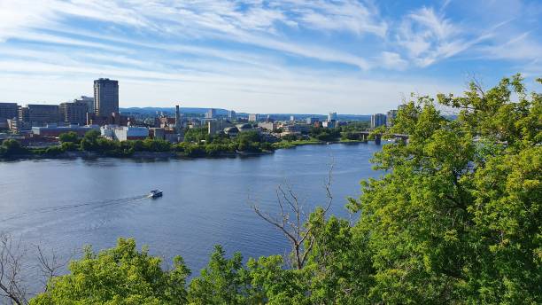 istock Alexandra Bridge over a canal surrounded by buildings in Canada 1447326724