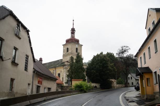 istock Village in Czech Republic on a cloudy day 1447328152