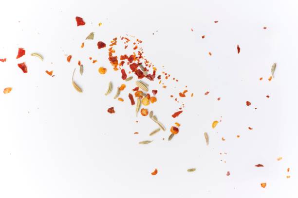 istock Spice seeds are scattered on the white background 1447328185