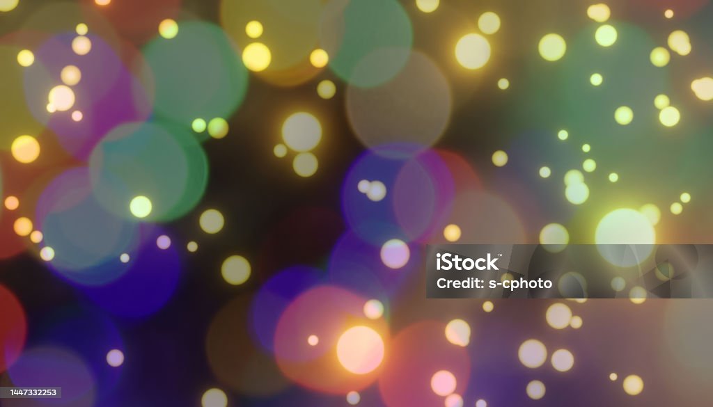 Abstract multi colored bokeh background. Defocused lights background Colors Stock Photo