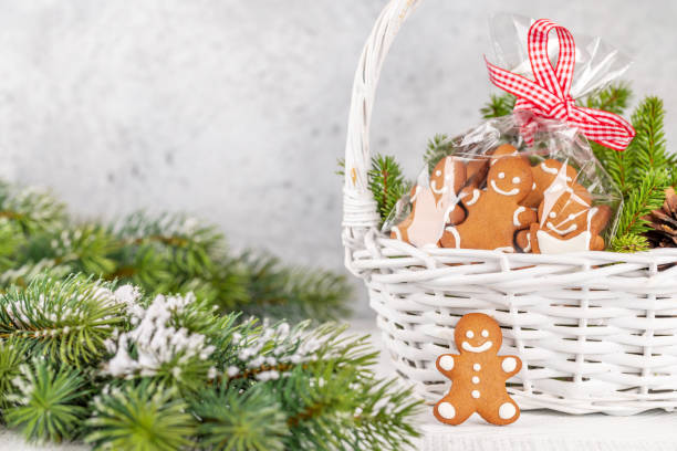 istock Basket with Christmas gingerbread cookies 1447334272