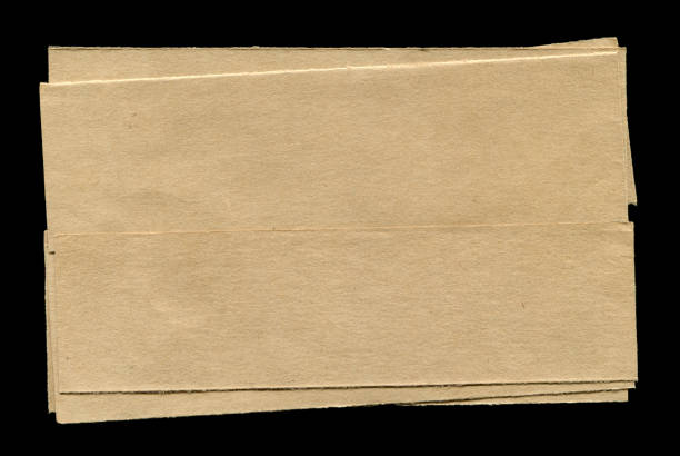 istock Blank brown paper background isolated on black 1447338540