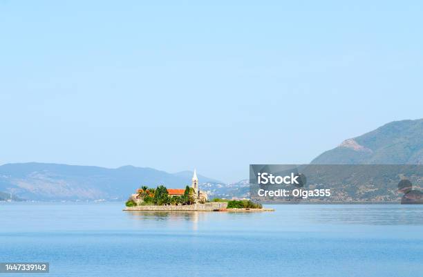 Otok Island Tivat Bay Montenegro Stock Photo - Download Image Now - Adriatic Sea, Balkans, Bay of Water