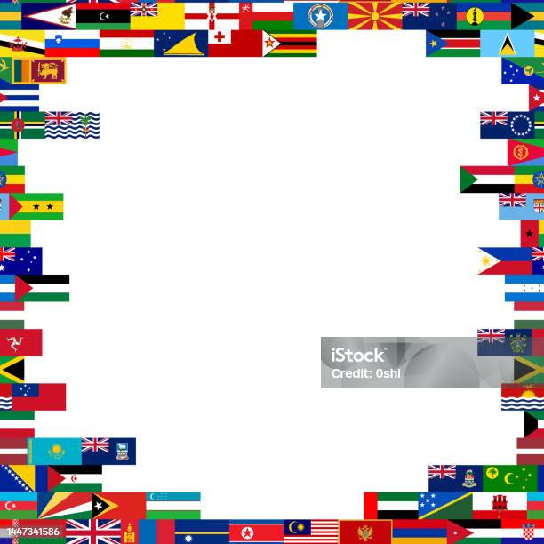 Copied Flags Flags Of The World Seamless Pattern With Copy Space Stock Illustration ...