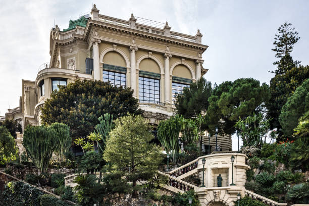 Monaco, Monaco - October 22, 2024:  International University of Monaco building in Les Revoires district of Monaco Principate.