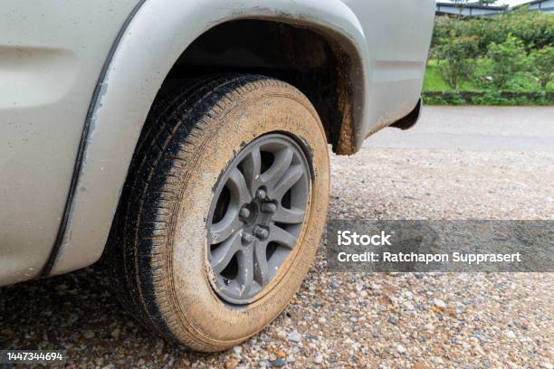 Mud Dirty Pickup Truck Wheels Stock Photo - Download Image Now - 4x4, Activity, Adventure