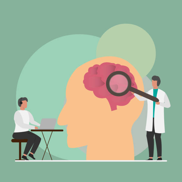 istock Doctors checking brain health of elderly patient, Neurology doctors making surgery.  Abstract medical treatment and medical care concept. Diverse multiracial doctors examining brain with magnifier. 1447346573