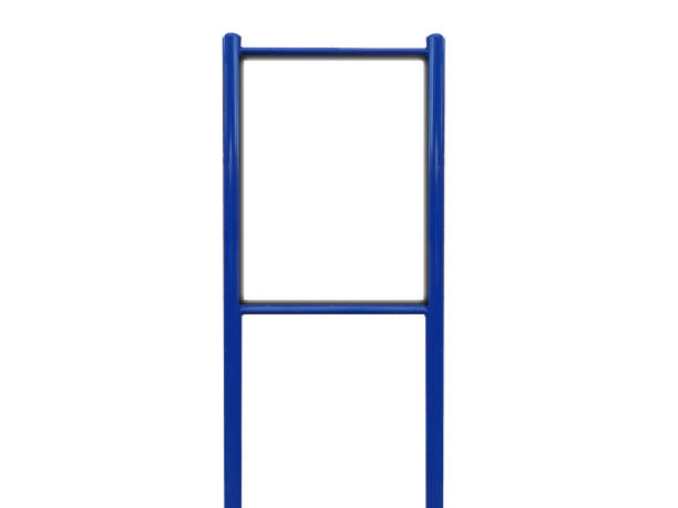 istock Front view of light box with blue cast iron frame and shadow. isolated. isolated on white background 1447350748