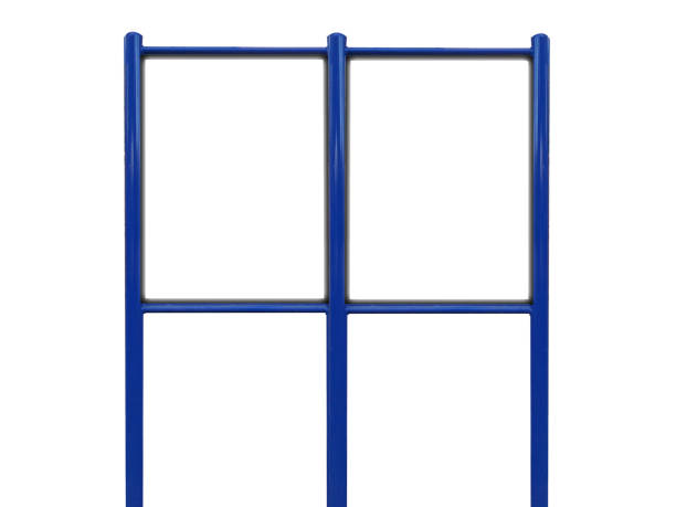 istock Front view of light box with blue cast iron frame and shadow. isolated. isolated on white background 1447350762