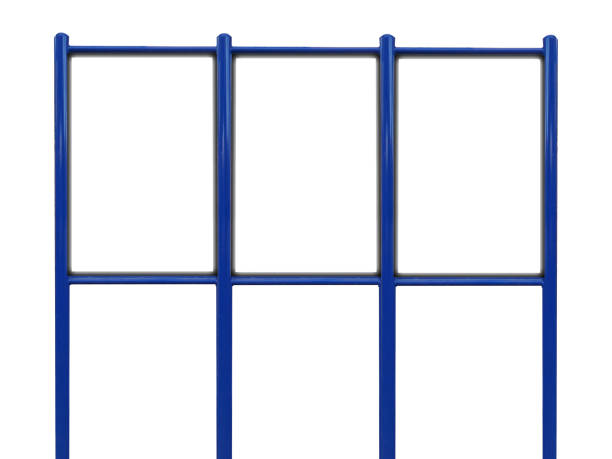 istock Front view of light box with blue cast iron frame and shadow. isolated. isolated on white background 1447350982