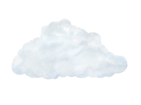 realistic watercolor cloud isolated on white background ep12