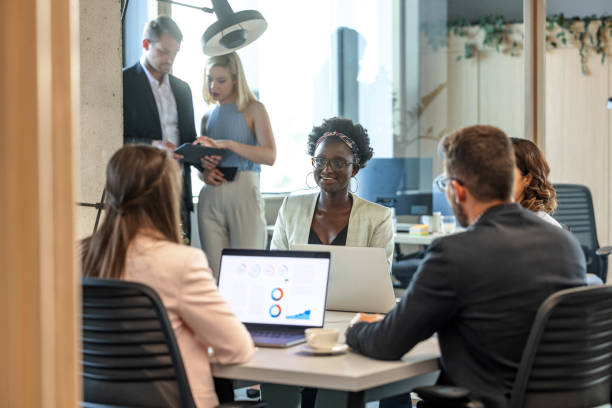 istock Daily Routine Of A Multiracial Team At The Office 1447352179