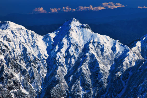 istock Mount Harinoki in the Northern Alps covered in snow 1447355291