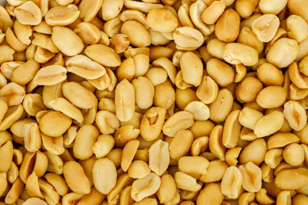 saltet peanuts for an snack stock photo
