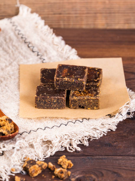 istock Traditional food brown sugar cubes 1447359688