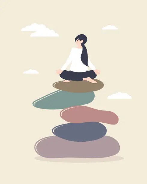 Vector illustration of balance work and life