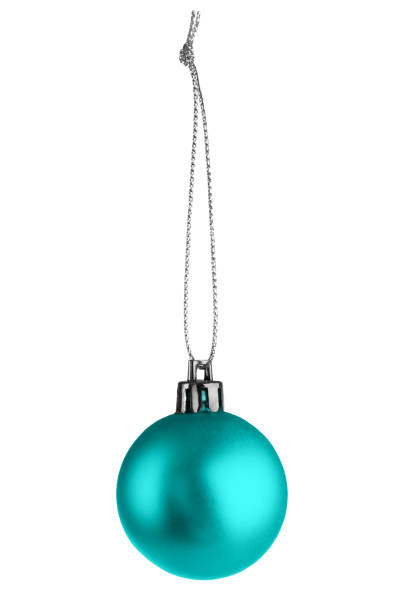 istock shiny Christmas tree ball on a gold thread, Christmas decoration, isolated on a white background 1447362708
